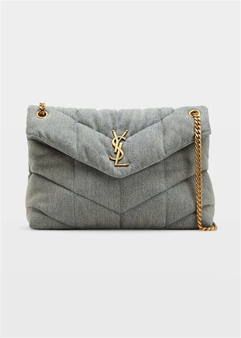 ysl tweed puffer bag|ysl denim puffer.